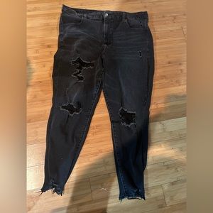 American eagle black distressed jeans size 20